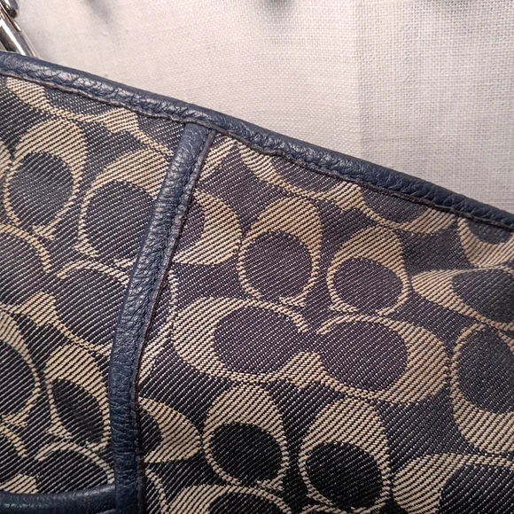 Coach Canvas and Leather Shoulder Bag - Black and Brown - Picture 7 of 14